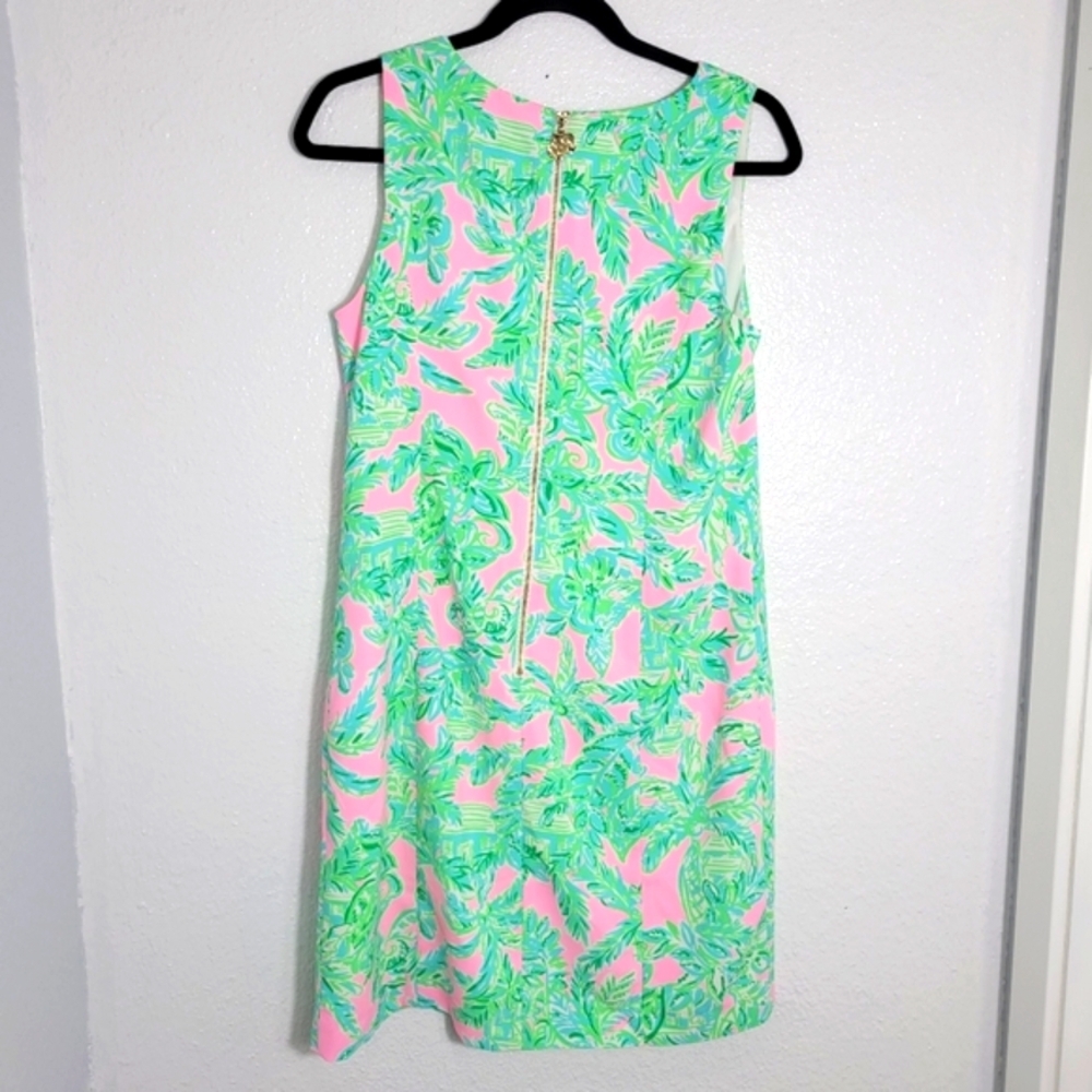 Lilly Pulitzer Vivian Stretch Shift Dress Pink Sand Paradise Size 6 - Picture 2 of 9